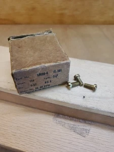 NOS 1 Brutto (144) ~ 8-32 x 3/8" Messing Maschinenschrauben Füllkopf USA🇺🇸 - Bild 1 von 5