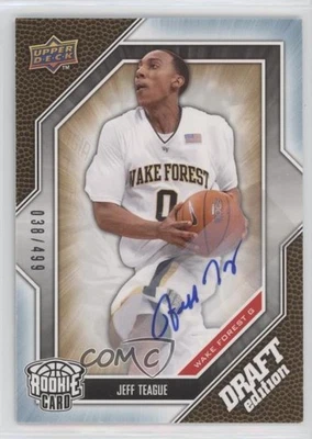 2009-10 Upper Deck 选秀版银色/499 Jeff Teague #51 新秀签名 RC — 第 1/2 张图片