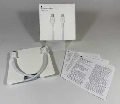 Original Apple Thunderbolt 3 Kabel USB-C auf USB-C 0,8m MQ4H2ZM/A für MacBook - Bild 1 von 4