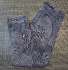 Lululemon Speed Up Leggings Damengröße 8 marineblau gestreift Performance Athleisure " - Bild 1 von 12