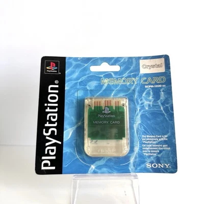 SONY PLAYSTATION 1 PS1 MEMORY CARD CRYSTAL SCPH 1020 SALED - Immagine 1 di 3