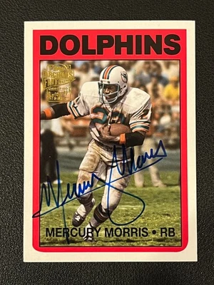 Mercury Morris 2013 Topps Archives Auto Fan Favorites Dolphins - Image 1 of 2