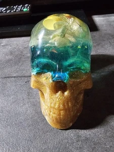 Bizzare/Creepy Art Deco Skull Filled With Ducks, Water & Flowers | B1 - Picture 1 of 6