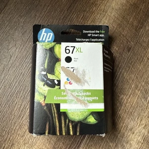 Original HP 67XL/67 Tintenpatronen (schwarz/dreifarbig) 2er-Pack Ablaufdatum 09/2024 - Bild 1 von 3