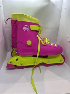Retro Pink Mia Inline Adjustable Roller Skate Rollerblades For Girls Size 3-5 - Picture 1 of 4
