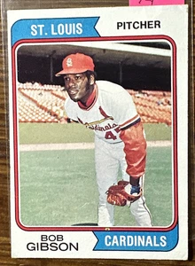 1974 Topps baseball card #350 - Bob Gibson  HOF  - VG-EX    see phoros   💥⚾💥🩷 - Picture 1 of 11
