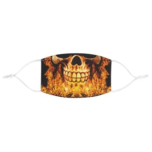 Máscara facial calavera de fuego reutilizable cubierta facial fantasma fuego tela máscara facial - Imagen 1 de 5