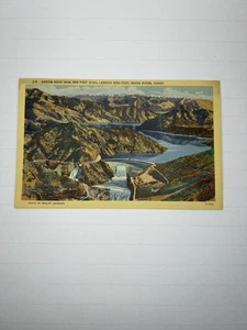 Vintage Leinen Postkarte Pfeil Felsen Damm Boise Fluss Idaho malerisch - Bild 1 von 2