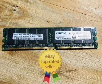 Crucial PC-3200 512 MB DIMM 400 MHz DDR Memory (CT6464Z40B) - Image 1 of 4