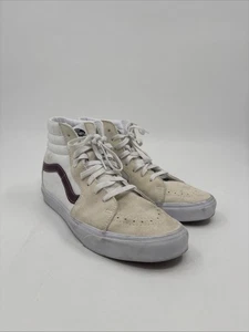 Vans Sk8-Hi Zapatillas de Skate para Mujer 13 Gamuza Lona Rojo Rayas Zapatos - Imagen 1 de 12