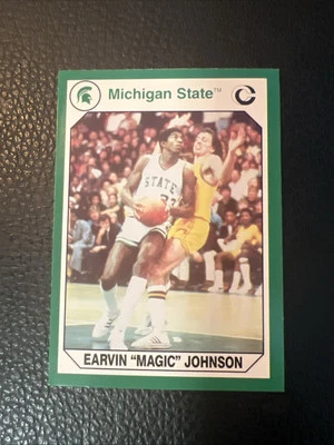1990 Collegiate Collection Earvin Magic Johnson #186 Michigan State NM * - Image 1 of 3
