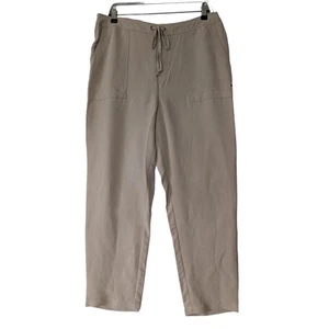 Chico's Womens Pull-On Drawstring Ankle Pants Size 12 Tan Modal Viscose New - Picture 1 of 10