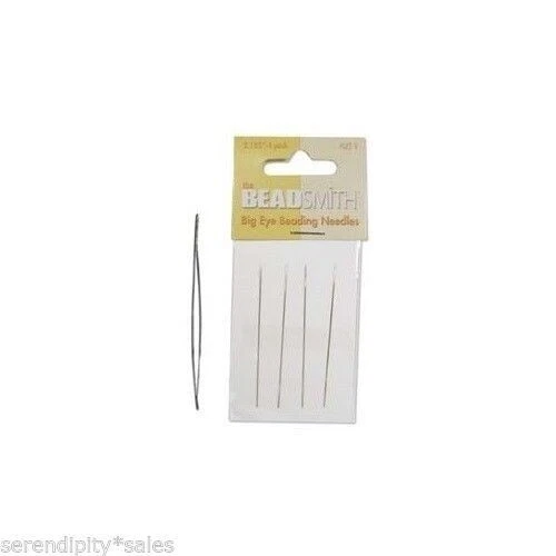 Lot 4 BIG EYE NEEDLES ~Bead work ~ Crafts ~ Sewing E-Z to thread 2-1/8" LONG - Image 1 of 1