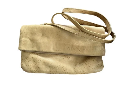 Bolso sin asas plegable de cuero crema mantequilla Gianni Chiarini Foto 1 de 4
