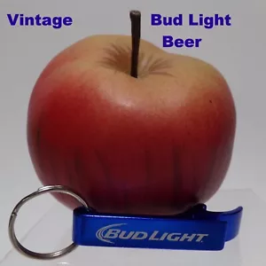 BUD LIGHT BEER: Blue Metal Bottle Can Opener Key Ring Grab Bag Gift Birthday - Picture 1 of 3
