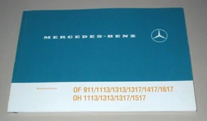Betriebsanleitung Mercedes OF 911 1113 1313 1317 1417 1617 OH 1113 1313 1317 - Bild 1 von 1
