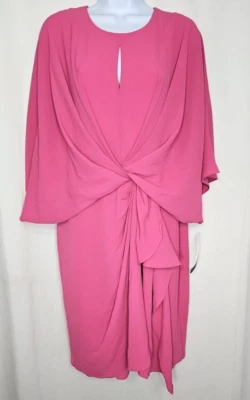 London Times Women's Rose Pink Twist Front Dolman Sleeve Dress Size 10 - NWT - Image 1 of 4
