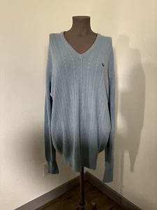 Christian Dior Women's Light Blue V Neck Long Sleeve Top Size LARGE - Picture 1 of 6