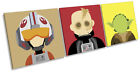 Star Wars Characters Film Set of 3 CANVAS WALL ART Print Treble Multi-Coloured