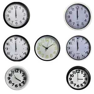 30cm Wall Clock Simple Bedroom Kitchen Clocks Quartz Sweep Movement Home Office - Picture 1 of 8