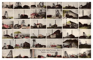 TONOPAH NEVADA MULTI VIEW OF THE MINES MINING OLD POSTCARD - Picture 1 of 2