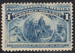 #230 F-VF MNH OG-1¢ COLUMBIAN-Deep Color-Post Office Fresh (REM #230-3) - Picture 1 of 2