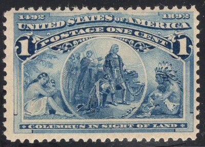 #230 F-VF MNH OG-1¢ COLUMBIAN-Deep Color-Post Office Fresh (REM #230-3) - Image 1 of 2