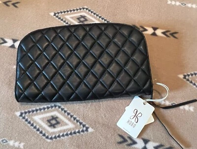 Bolso sin asas de cuero acolchado HOBO Cole, negro, nuevo con etiquetas Foto 1 de 4