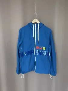 Diesel J-Line Giacca Jacket Mens Size S/M Nylon Full Zip Blue Patch - Picture 1 of 17