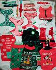 (Large) Lot of 18 dog Holiday Sweaters, Harnesses,Collars,Shirts & Dresses LG
