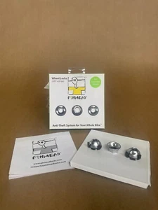 Pinhead 3/8"x26tpi Solid Axle Locking Nuts Anti Theft Keyed Bicycle Axle Nuts - Picture 1 of 3