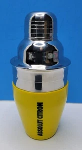 Absolut Citron 6.8oz Stainless Steel Yellow Cocktail Shaker. - Picture 1 of 5