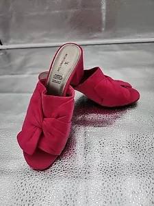 Worthington Freemont Pink Velour Slides Sz 7.5 - Picture 1 of 8