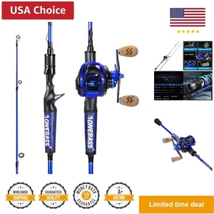 Fishing Rod and Reel Combo, IM7 Graphite 2 Pc Blank Baitcasting Combo, Spinni... - Picture 1 of 8