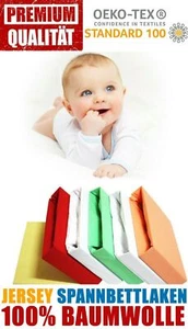 Bettlaken Spannbettlaken für Baby Kinder Jersey PREMIUM 60x120 70x140 80x160 - Bild 1 von 20