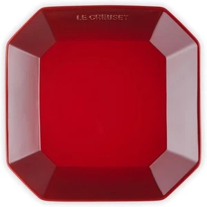 Le Creuset Octagon Square Plate 22cm Cherry Red Heat Resistant Cold Resistant JP - Picture 1 of 6
