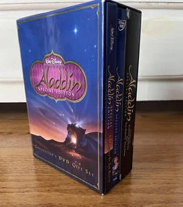Aladdin DVD 2004 2-Disc Gift Box Set Special Edition Picture Book Film Frame Set - Imagen 1 de 5