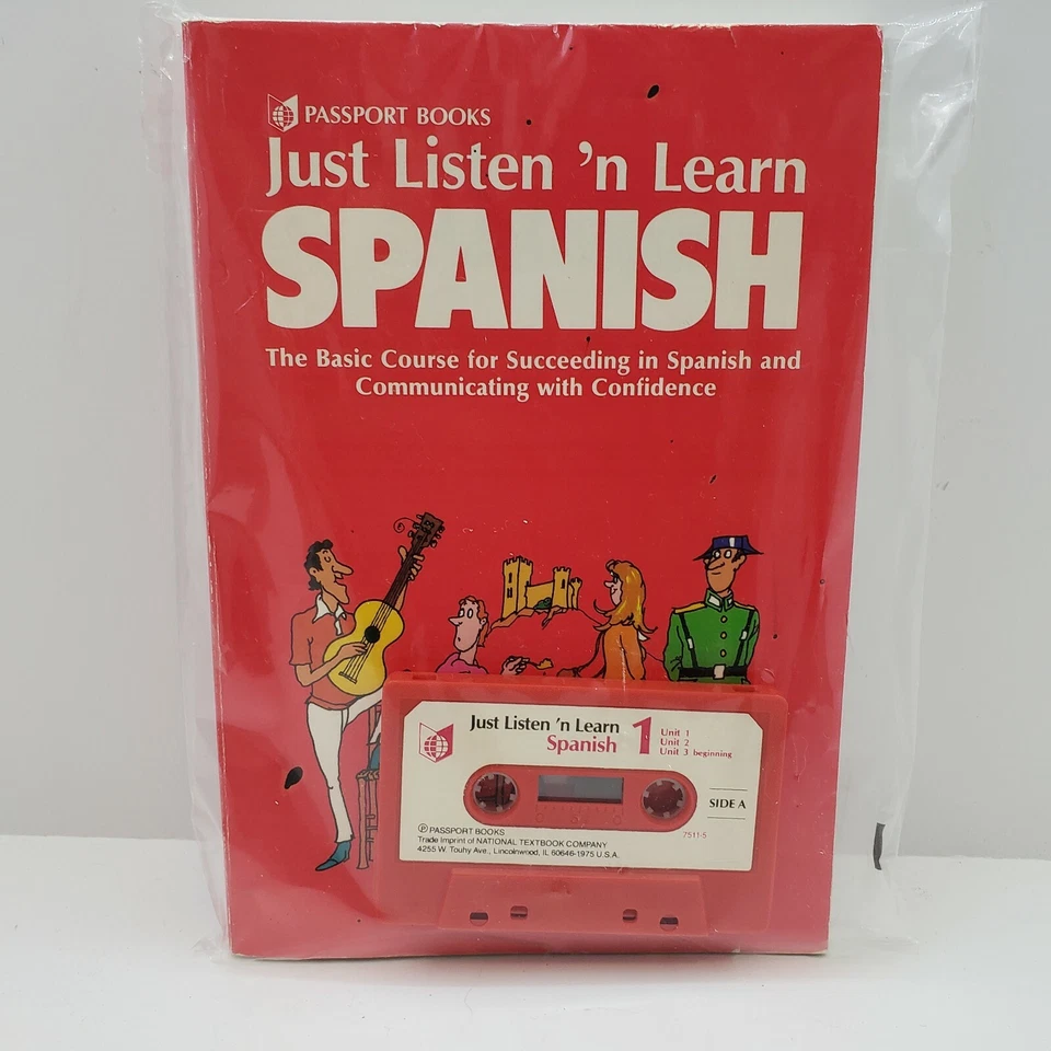 Speak Spanish Instructional Passport Books Cassettes books Listen n' Learn  - Image 1 of 4