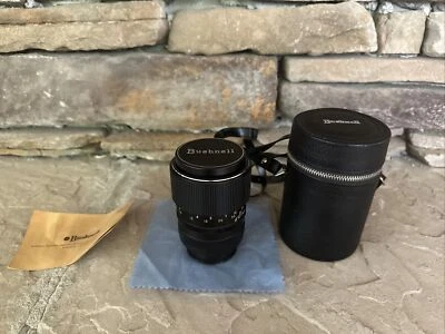 Lente teleobjetivo de colección Bushnell 135 mm 1:2,8 montaje automático Minolta MD probada como nueva Foto 1 de 4