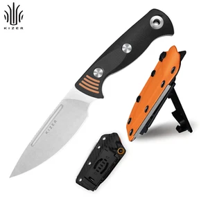 Kizer Ewanki 3 Fixed Knife AEB-L Willow-leaf Blade G10 Handle + Sheath 1099A1 - Picture 1 of 12