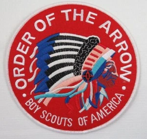 OA 6" Round Jacket Patch Chief RED Felt BKGRD Private Issue [OAX-13] - Picture 1 of 1