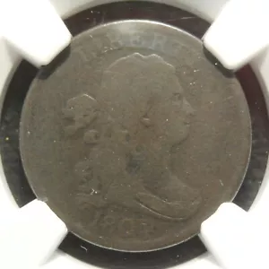 1804 Draped Bust Half Cent NGC G-4 Good C-4 Low Crosslet 4 With Stems - Picture 1 of 4