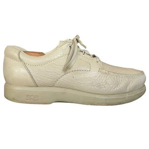 Zapatos Mocasines SAS Bout Time Beige Cuero Guijarro Ortopédicos Cómodos Para Hombres Talla 10 M - Imagen 1 de 16