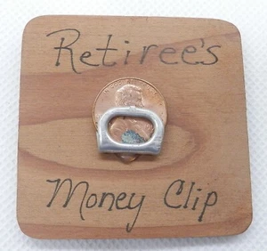 Retiree's Money Clip Funny Redneck Refrigerator Fridge Magnet 2 3/8" Square - Picture 1 of 2