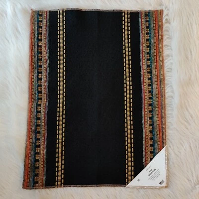 Southwestern Boho Fabric Sample Remnant 21x16 Peruvian Textured Upholstery Woven - Image 1 of 4