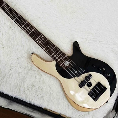 Fodera Yin Yang Style Electric Bass Guitar  Black & White Finish Dual Humbuckers - Image 1 of 4