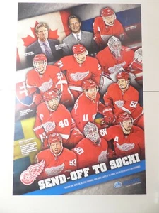 Detroit Red Wings Zetterberg Team Poster Sochi Allstate Promo Poster 24x36 2014 - Picture 1 of 1