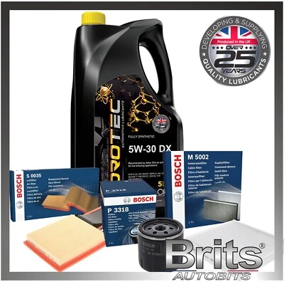 Service Kit for SEAT IBIZA 1.4 TOCA MK4 (2012-2015) – Bosch Filters Set & 5L Oil - Image 1 of 4