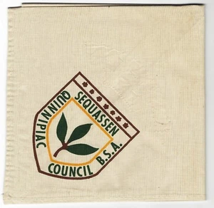 BOY SCOUT CAMP SEQUASSEN VINTAGE TAN N/C QUINNIPIAC CNCL CT - Foto 1 di 1