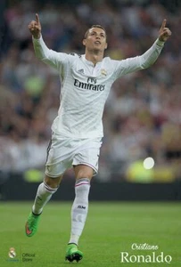 CRISTIANO RONALDO "FINGERS UP FOR REAL MADRID" POSTER-Football /Soccer Superstar - Picture 1 of 1